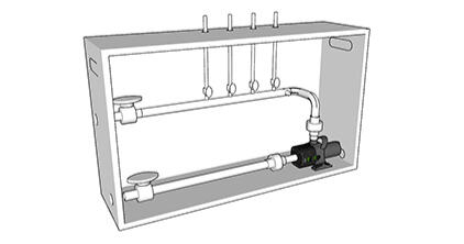 4-zone pump station Also available in 8-zone configuration