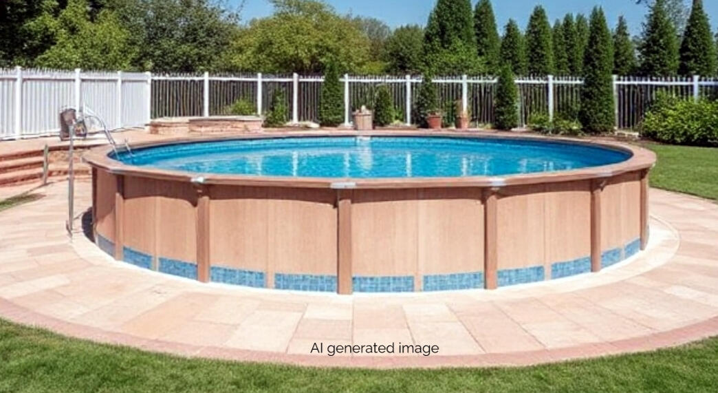 Above ground swimming pool Family fun plus a fire sprinkler water source